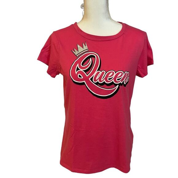 Bobbie & Brooks Ladies Queen T-Shirt Pink Size Medium - Picture 1 of 4